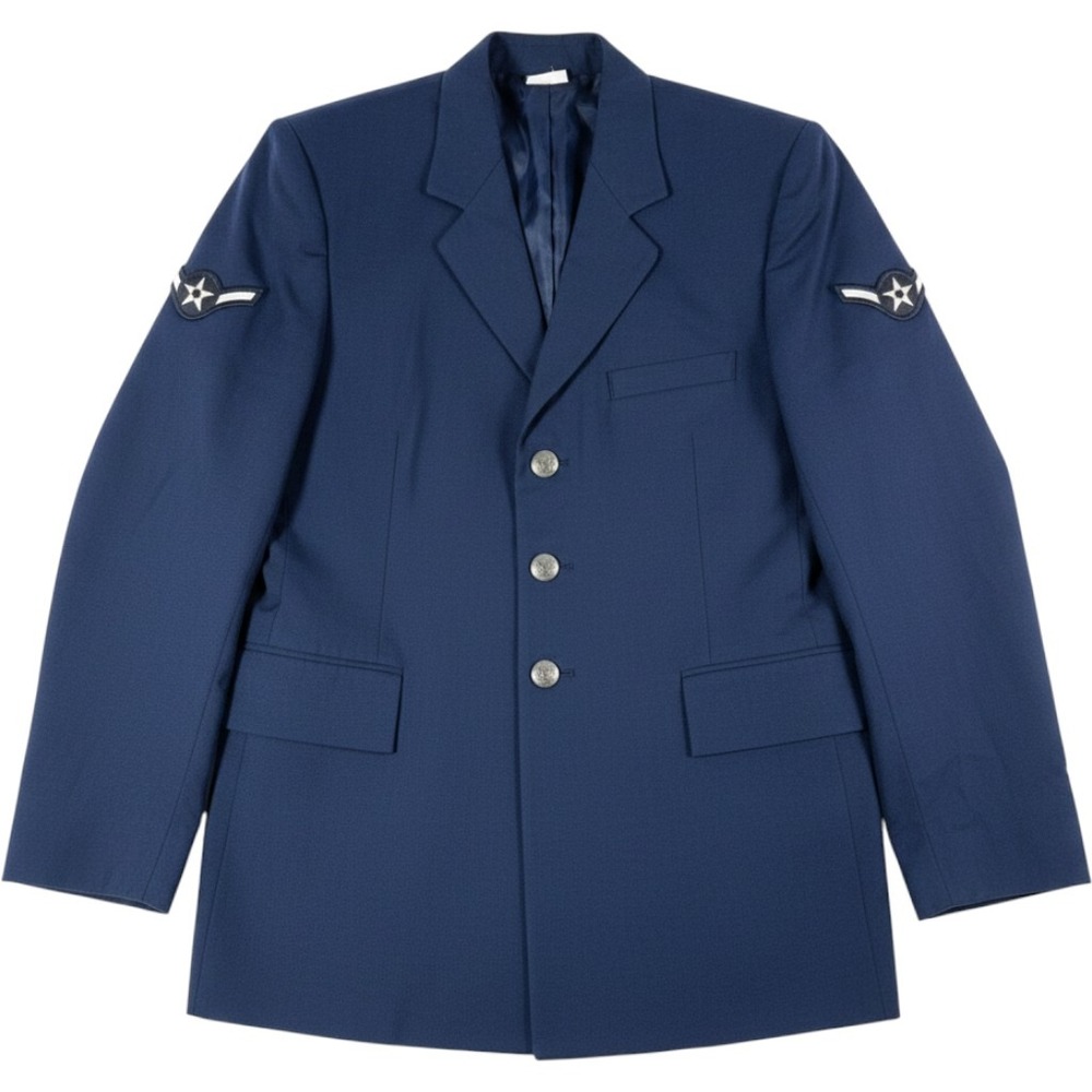 Defense Logistics Agency US Air Force Dress Blue Uniform Jacket 40R Airman Rank